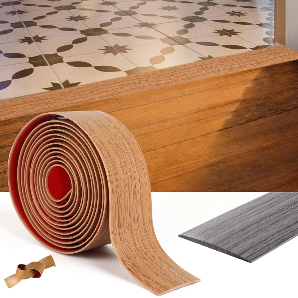 

1 шт., 2 м x 5 см, переходная лента для деревянного пола из ПВХ, самоклеящаяся уплотнительная лента для кромок, самоклеящаяся пороговая лента