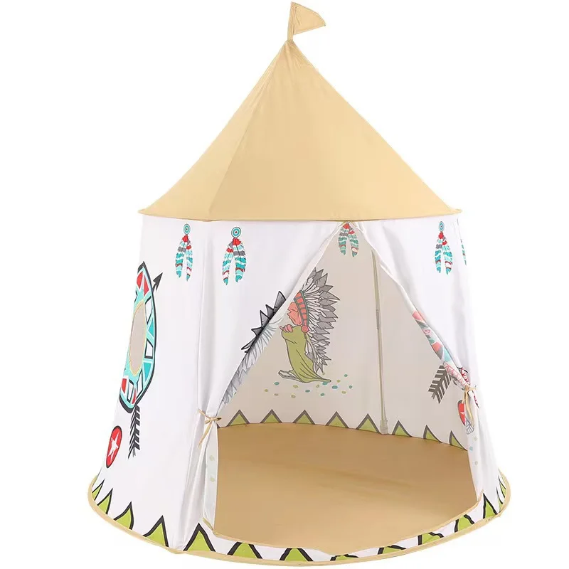 YARD Kid Teepee Tent House 123*116cm Portable Princess Castle Present For Kids Children Play Toy Tent Birthday Christmas Gift