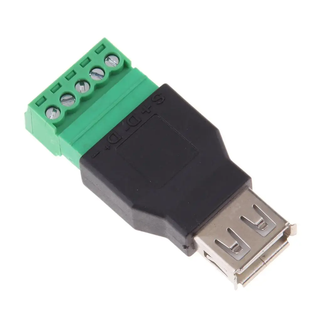 USB2.0 Type A Male To 5 Pin Screw W/ Terminal Plug Connector