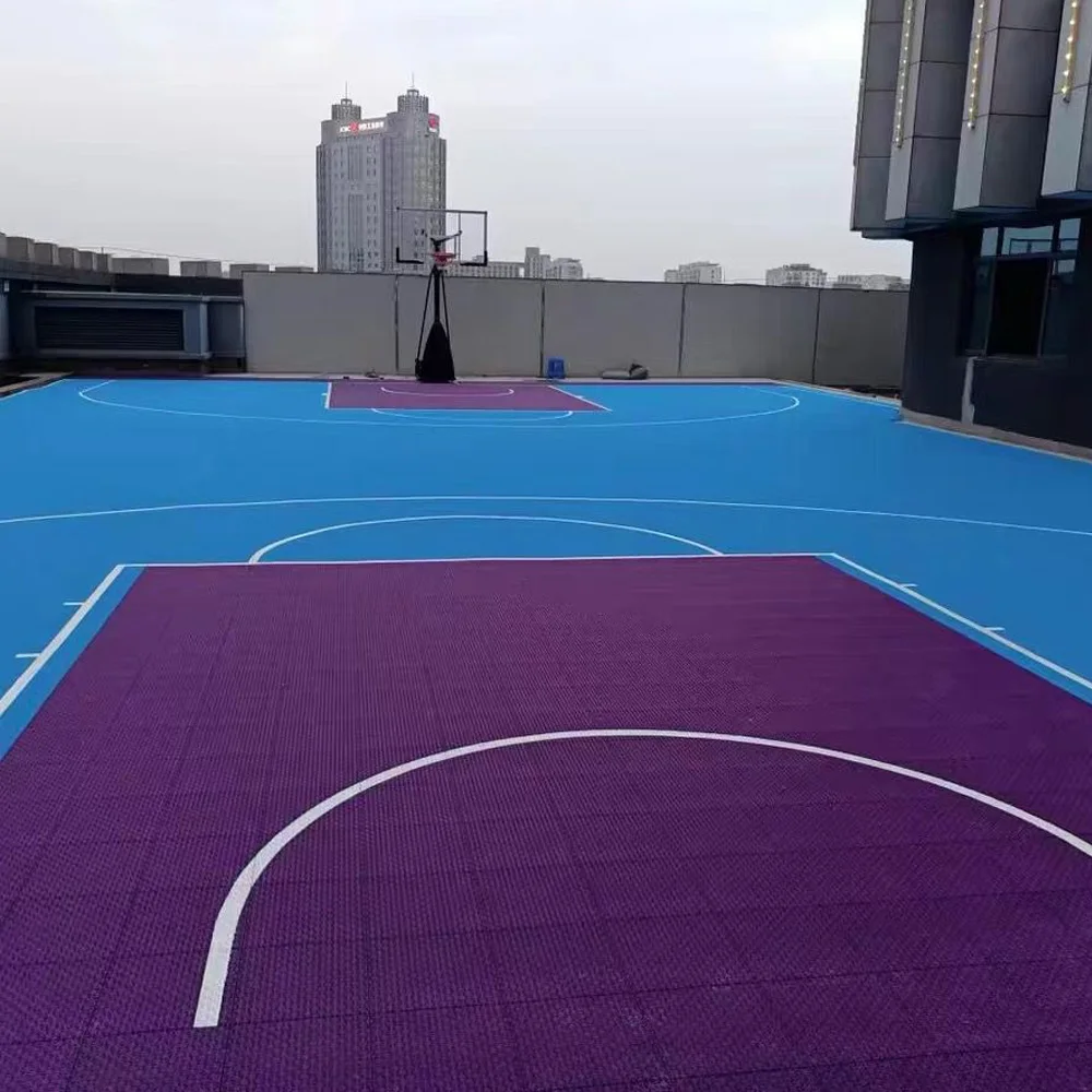 야외 농구를 위한 Beable 맞춤형 PP 연동 바닥재, 테니스, 배구, 피클볼 코트, 저렴한 뒷마당 PP