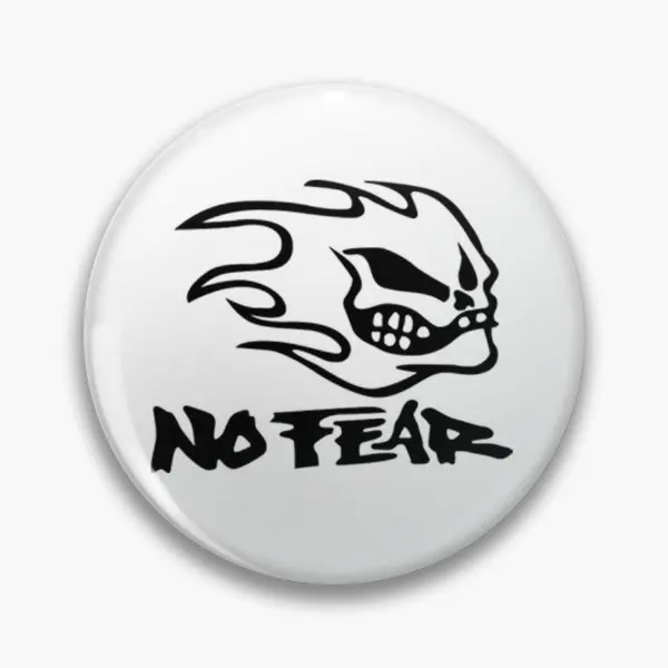 Nenhum medo Cool Design Art Botão Macio Pin para Mulheres, Jóias De Metal, Broche Decoração Dos Desenhos Animados, Pin De Lapela Bonito, Roupas Da Moda, Presente Do Amante
