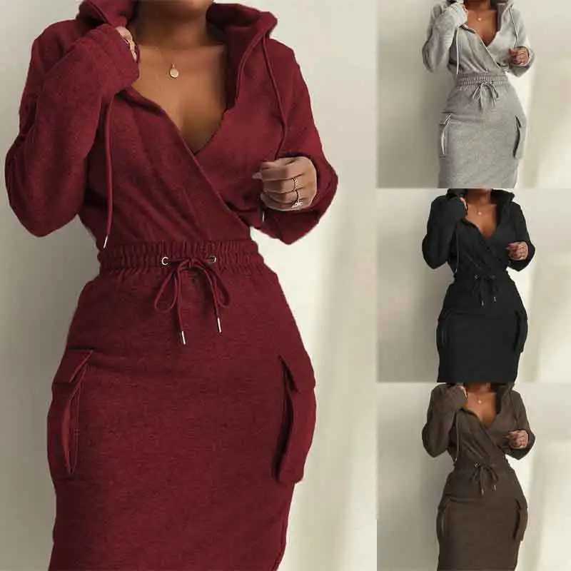 

Y2k Solid 2 Piece Set Women Long Sleeve Hoodies Midi Skirt Set Casual Knitted Sweatshirt Suits Streetwear Outfits Korean Style