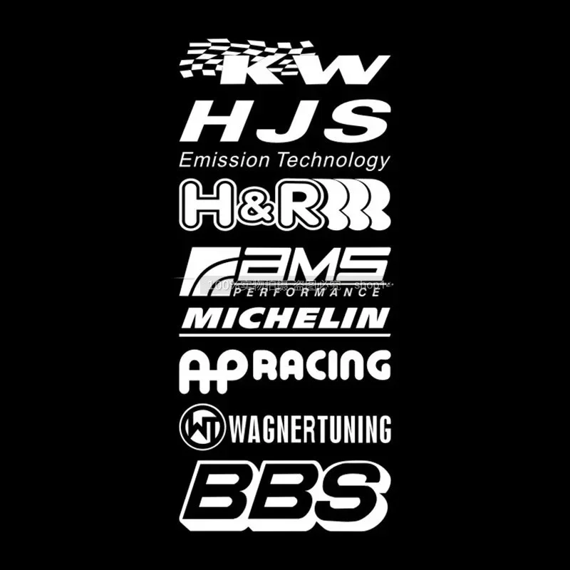 Hot Sales 1set Motorcycle Stickers Racing Sponsor Set Cool Waterproof Auto Vinyl Decals for JDM EDM Race Turbo Drift - 61Styles