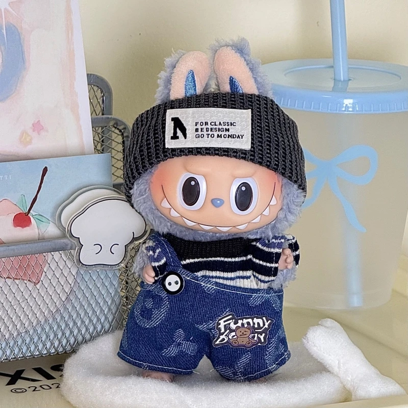 Ropa bonita de Labubu de 17cm adecuada para muñecas V1 V2 V3, monos, camisas, accesorios de ropa DIY, juguetes para niños, regalos