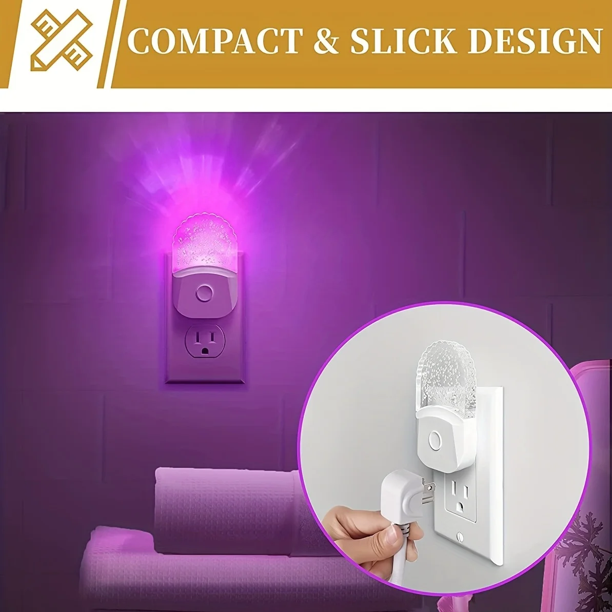 LED Night Light com Sensor do Crepúsculo ao Amanhecer, RGB Modo Nightlight, Presentes de Natal, 6 Cor Mudar, Plug Europeu