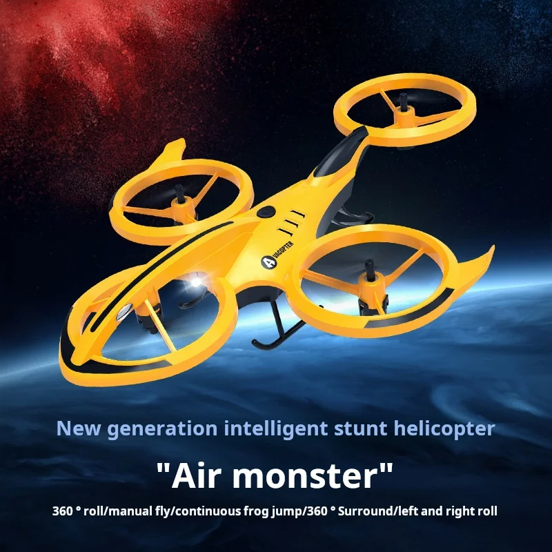 New Four Axis Handheld Remote Control Drone Stunt Roll Throw Flight Jump Automatic Surrounding Flight LED Remote Control Quadcop