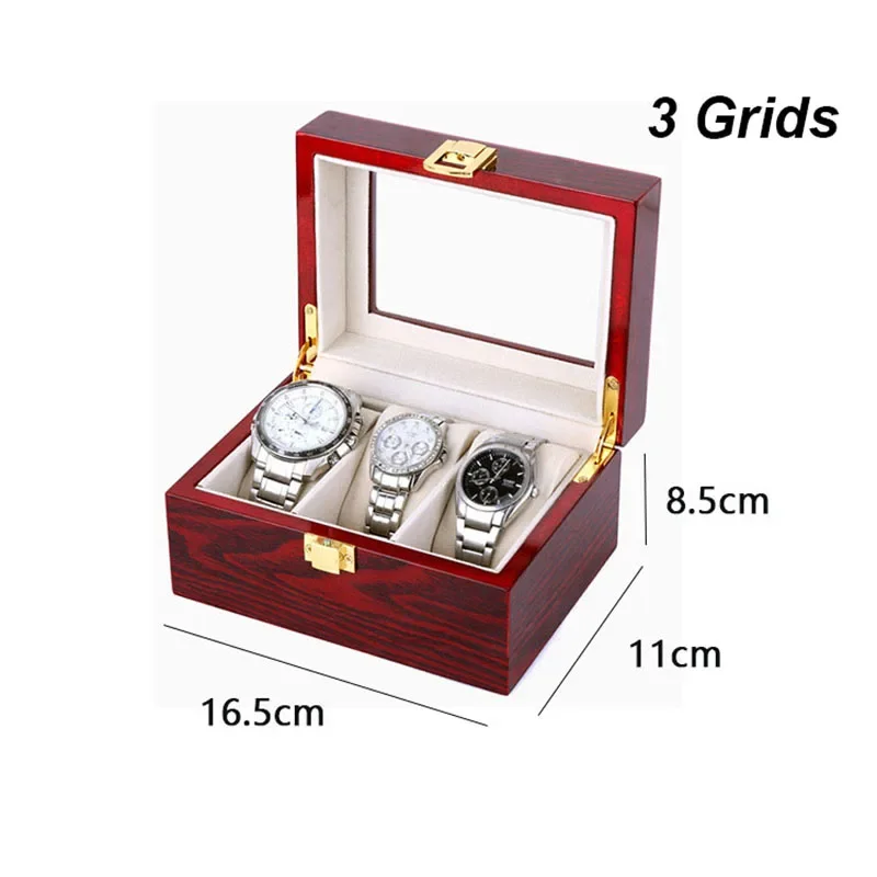 Houten Horlogedoos Milieuvriendelijke Horloge Opbergdoos met 1/2/3/5/6/10/12 Slots Reisorganisator voor Mannen Horloge Geschenkdoos