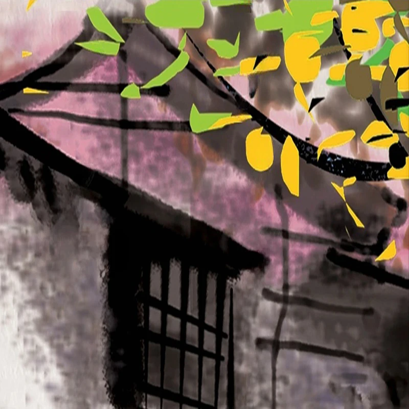 

Современные настенные панно с ручной росписью: красочный лесной пейзаж, простой и мечтательный узор, обои-наклейки для стен