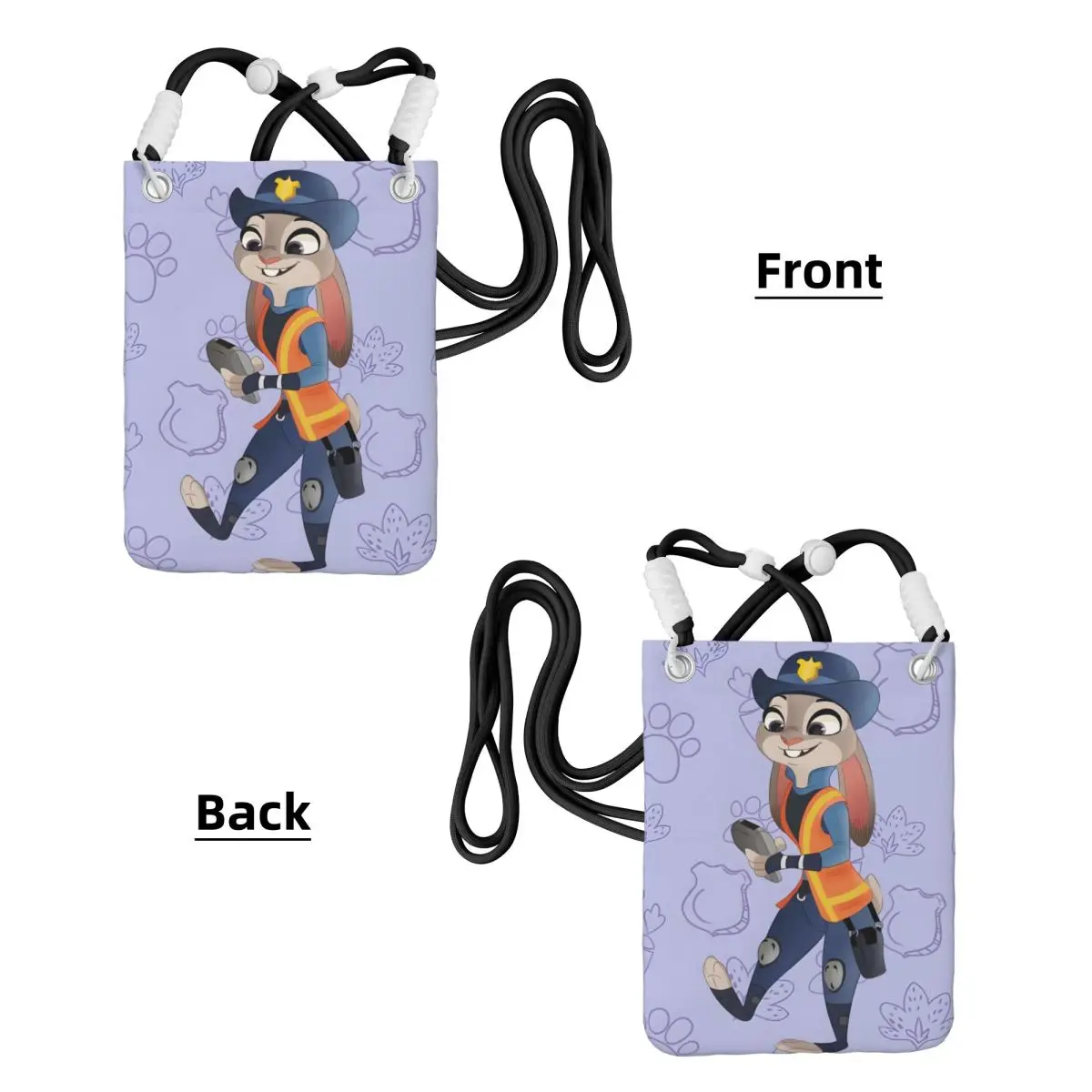 مخصص عارضة Zootopia حقيبة الهاتف المحمول لتشغيل الرجال النساء الرسوم المتحركة الصغيرة Crossbody محفظة الهاتف الذكي المحفظة مع حزام