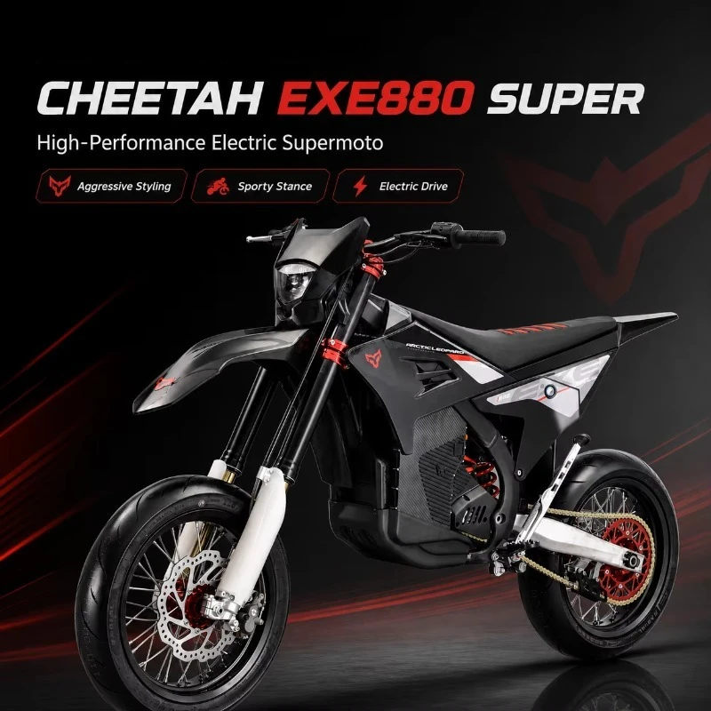 2026 Arctic Leopard EXE Super Electric Dirt Bike 39kw 90V75Ah 880Nm 215km Range 130km/h High Speed Enduro Motorcycle