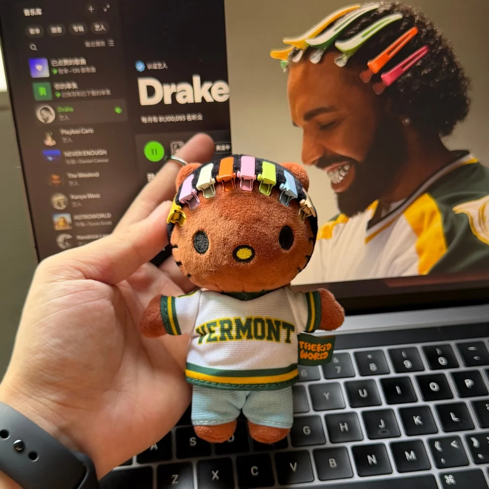 Drake-Kitty Plüsch-Schlüsselanhänger, Hello Kitty Plüschtiere, Stofftier, Anhänger, Puppenkollektion, niedliche Kinder, Jungen, Mädchen, Geburtstag, Weihnachten, Geschenk