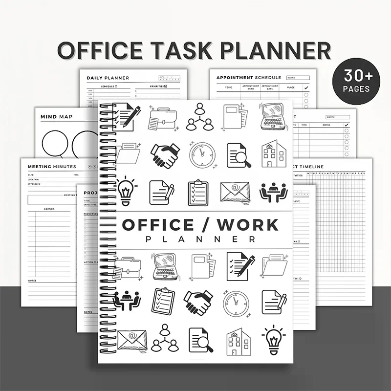 

Набор планировщиков офисных задач, Список офисных задач, Трекер офисной организации, Список рабочих дел, Комплект планировщика домашней работы, Ежедневник