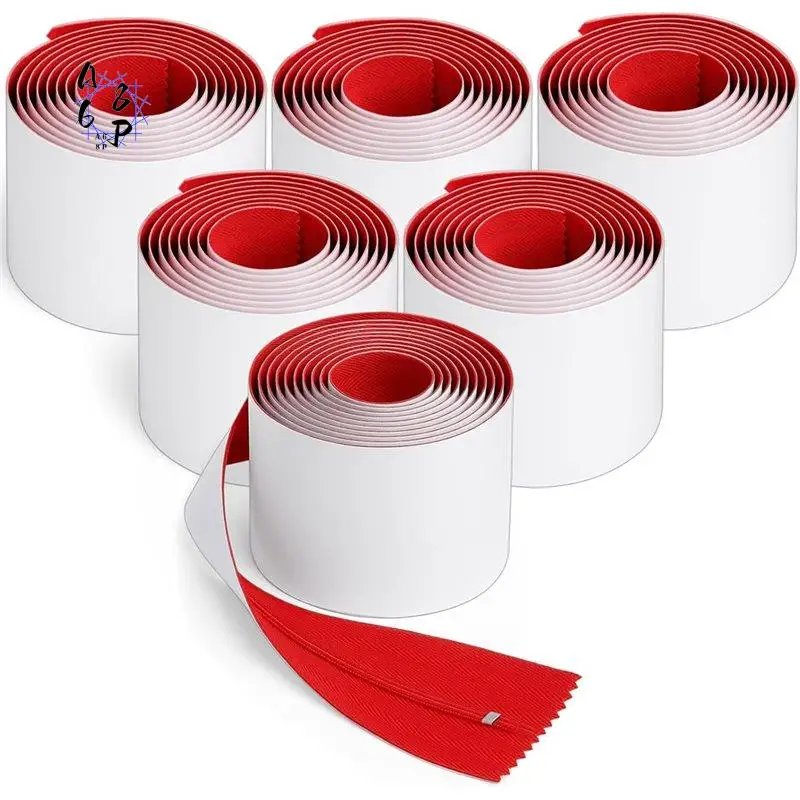 A68P-6 Pack Dust Protector Zippers 7Ft Long X 3In Wide Heavy-Duty Double Sided Zipper Airtight Seal Self-Instant Door Zipper