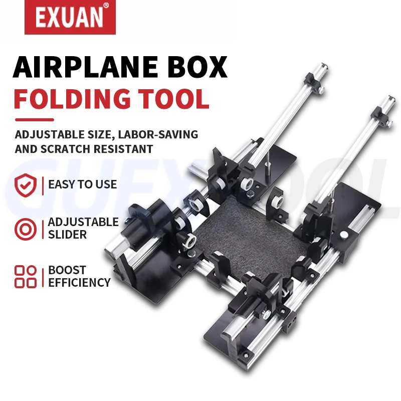 Airplane Box Folding Fixture Box Folding Tool Paper Box Auxiliary Machine Manual Tool Strapping Machine Adjustable Size