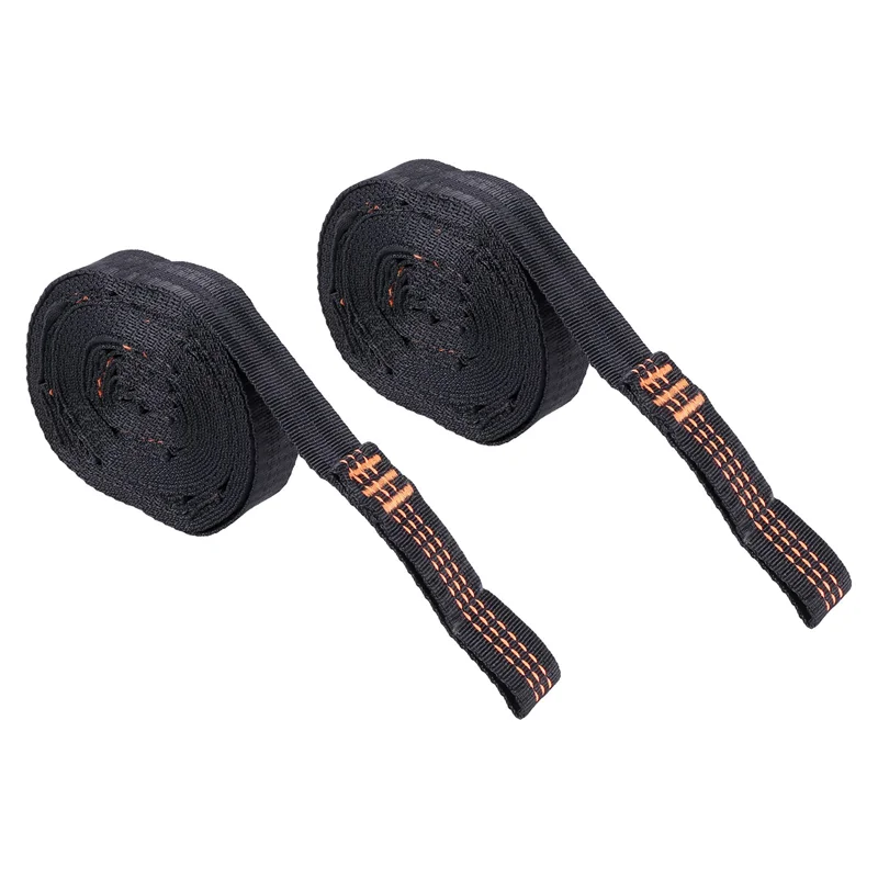 

Sling 2 Pcs 5-Ring High Load-Bearing Hammock Straps Reinforced Polyester for Home Outdoor Hammock-Orange