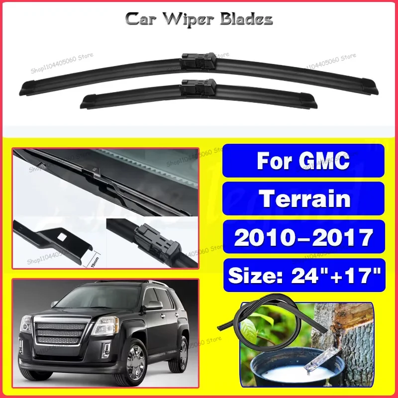 

Car Wiper Blades For GMC Terrain 2010 - 2017 Front Window Windshield Rubber Refill Wiper Car Accessories 2014 2015 2016 24"+17"