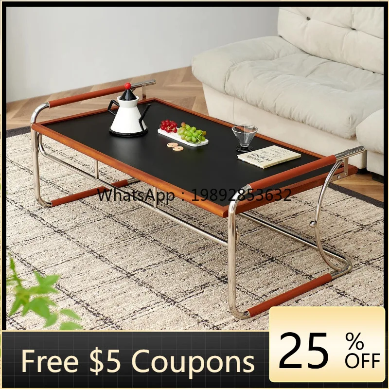 

LYY Living Room Minimalist Home Solid Wood Small Apartment Vintage Combination Nordic Simple Stainless Steel
