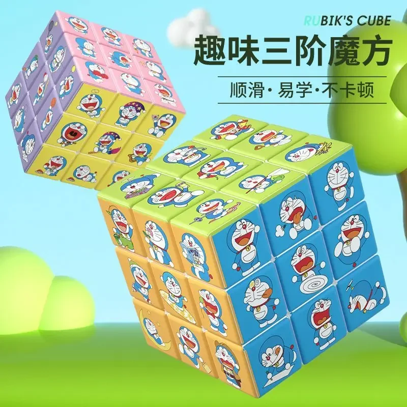 Anime Doraemon Three Step Magic Cube Creative Versatile Children's Kindergarten Intelligence Development Toy Gift