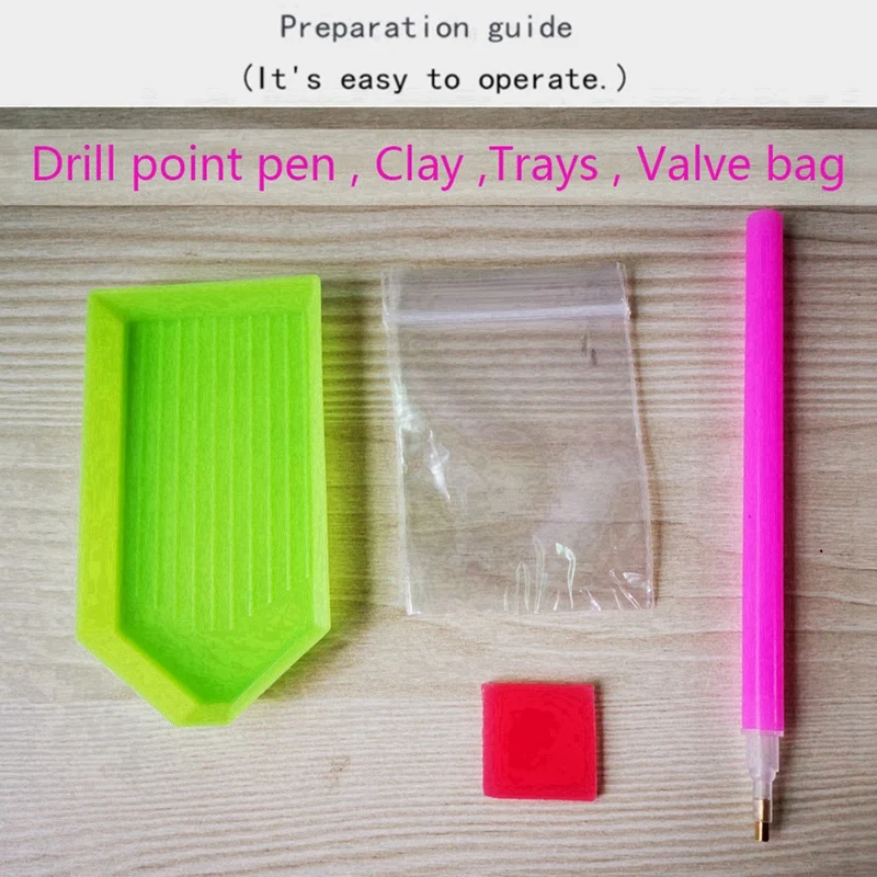 DIY用ラウンドダイヤモンドペインティングキット、赤い傘刺embroidery