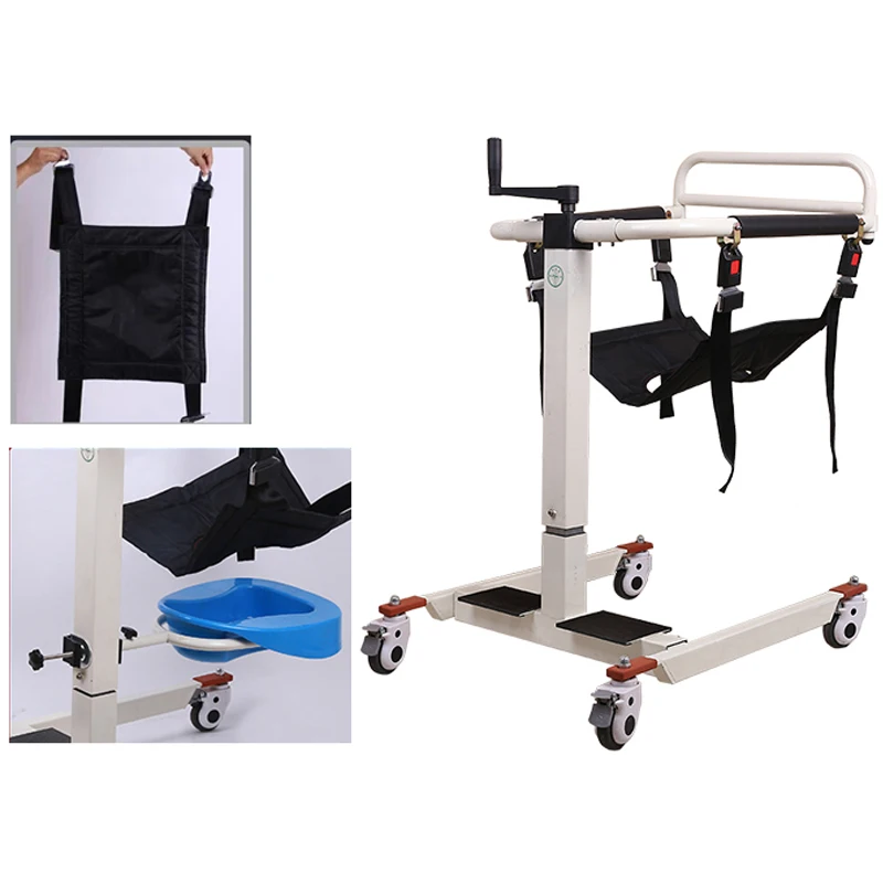 

Upgrade Transfer Chair Elderly Lift, Portable Transfer Lift, Adjustable Height Bedside Toilet Shower Transport Chair