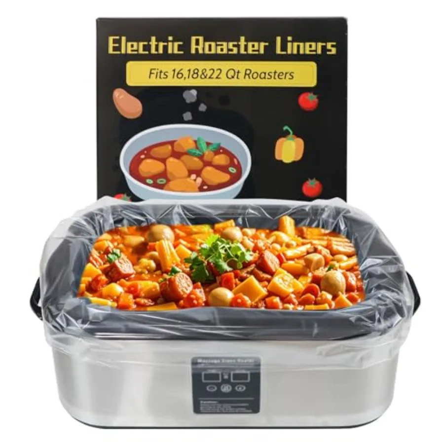 

Электрические вкладыши для жаровни, одноразовые, 34 x 18 дюймов, 16 вкладышей для духовки для обжарки на 16, 18, 22 литра, пластиковые жаровня для приготовления пищи