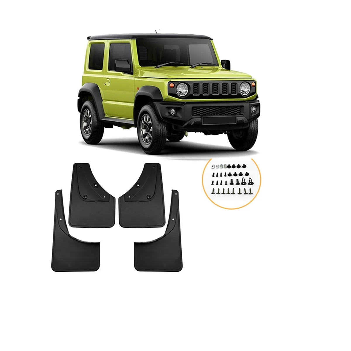 Car Mud Flaps for Suzuki Jimny 2019-2023 Mudguards Fender Mud Guard Flap Splash Flaps Accessories Black