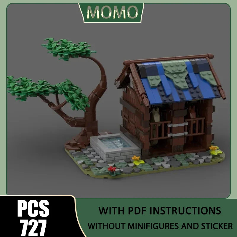 

Csatle Model Moc Building Blocks The Stable of the Medieval Blacksmith Model Technology Brick DIY Assembly Construction Toy Gift