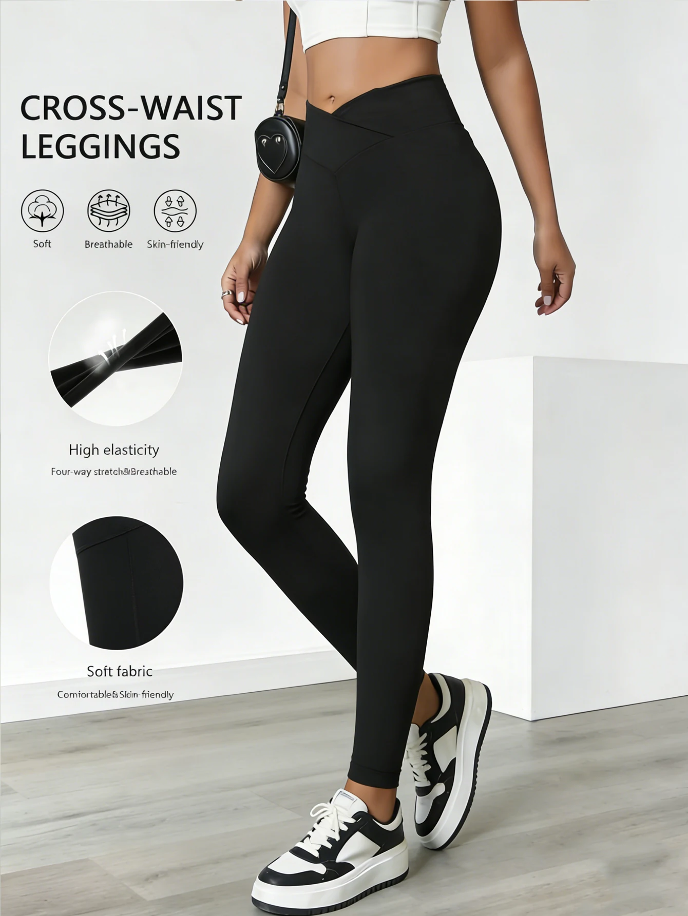 

Женские леггинсы для йоги с высокой талией и эффектом подтяжки ягодиц, мягкие, приятные к телу, для тренировок, с 4-сторонним стрейчем, дышащие, спортивные