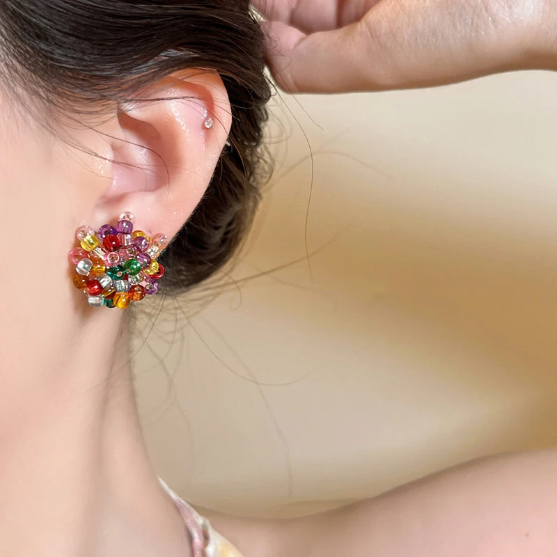 Sommerliche Dopamin-farbige Perlenohrringe für Damen 2026 – Neuer High-End Goldfarben-Schmuck, Trendige und Außergewöhnliche Ohraccessoires – Detail 9