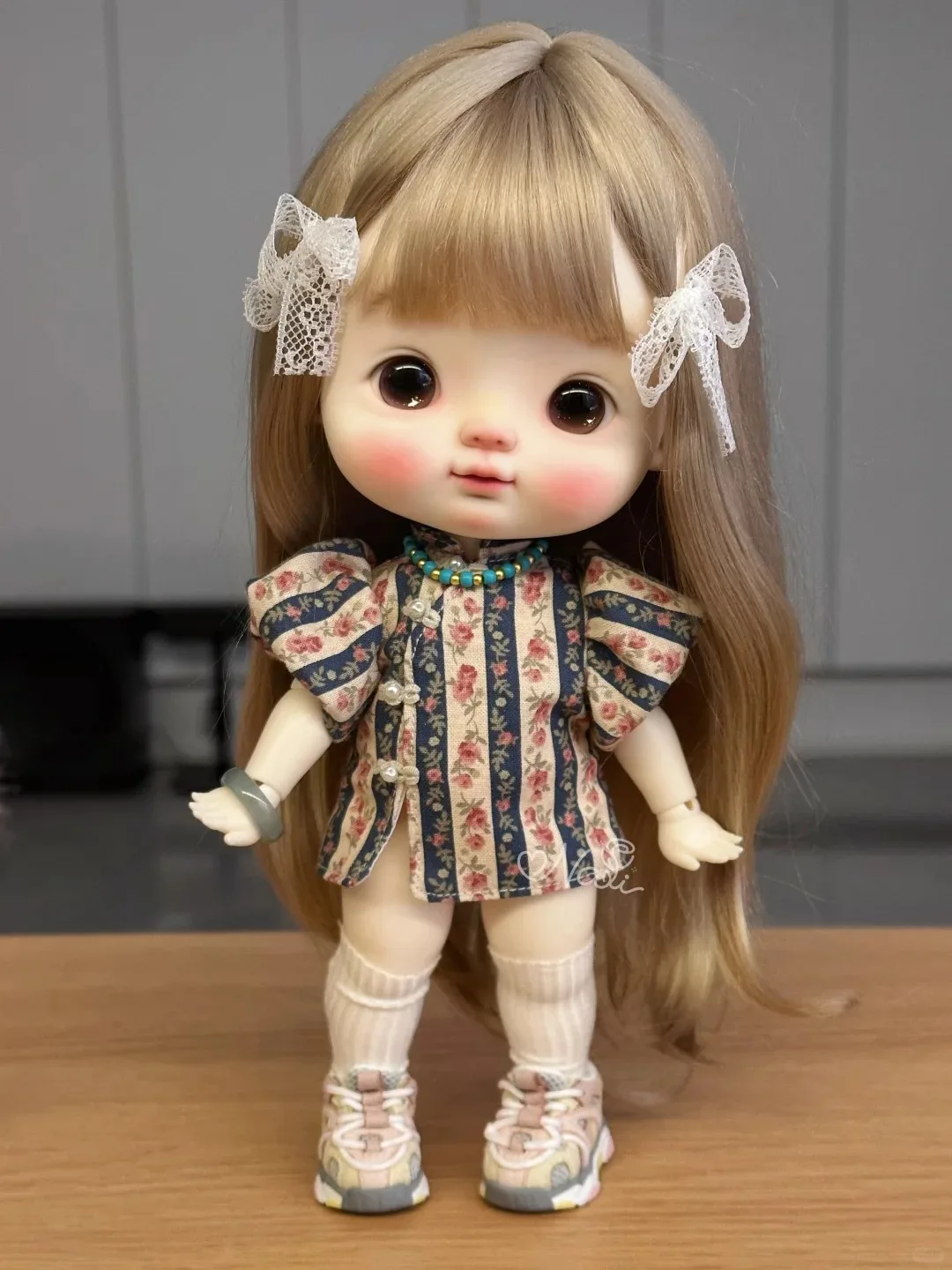 2026 New BJD 1/6 datou rourou Qbaby Big head Resin Doll Fashion Girl Smile Spot makeup