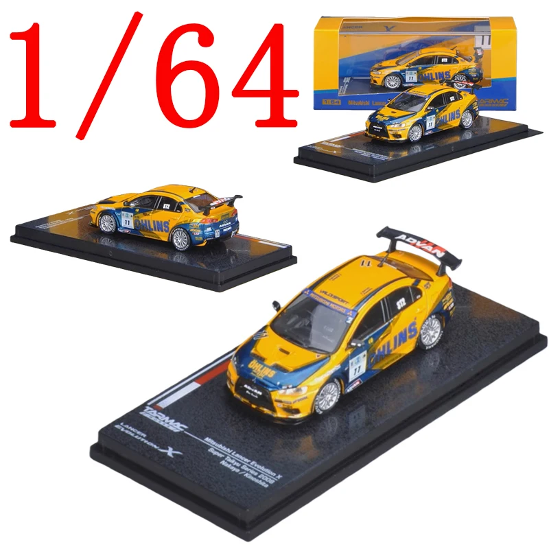 

TW Diecast 1/64 Scale Mitsubishi Alloy Model Car Mitsubishi EVO 11# Super Taikyu Play Vehicles Toys for Boys Gift Original Box