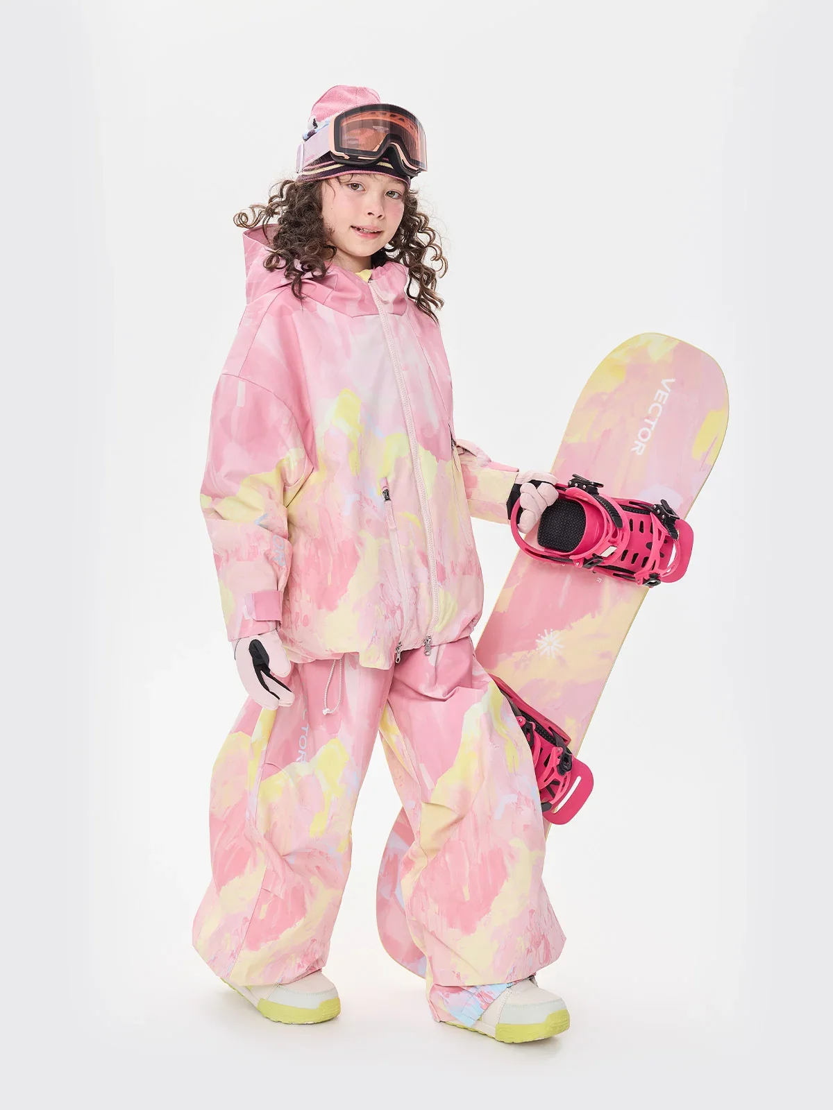 VECTOR Children 3L Cotton Ski Jacket Ski Pants Winter Warm Windproof Waterproof Outdoor Sports Snowboard Ski Coat Trousers