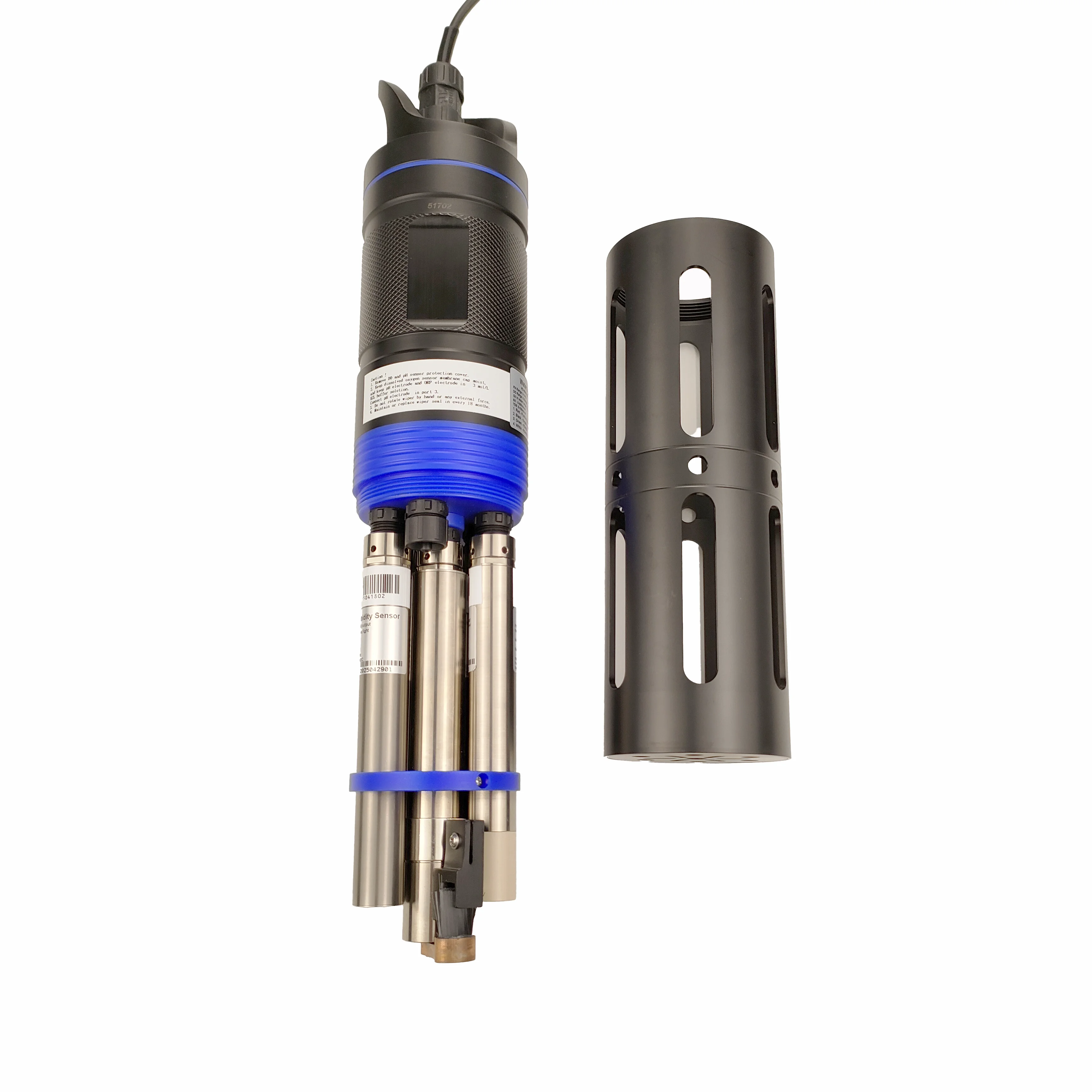 Multi Parameter Aquaculture Water Tester Dissolved  ORP Ph Turbidity Ec Meter Corrosion Resistance Titanium Alloy Sensor
