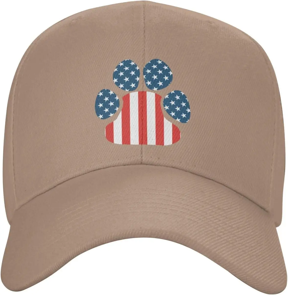 

Бейсбольная кепка с принтом лапы американского флага, повседневная регулируемая шляпа из полиэстера для улицы для взрослых