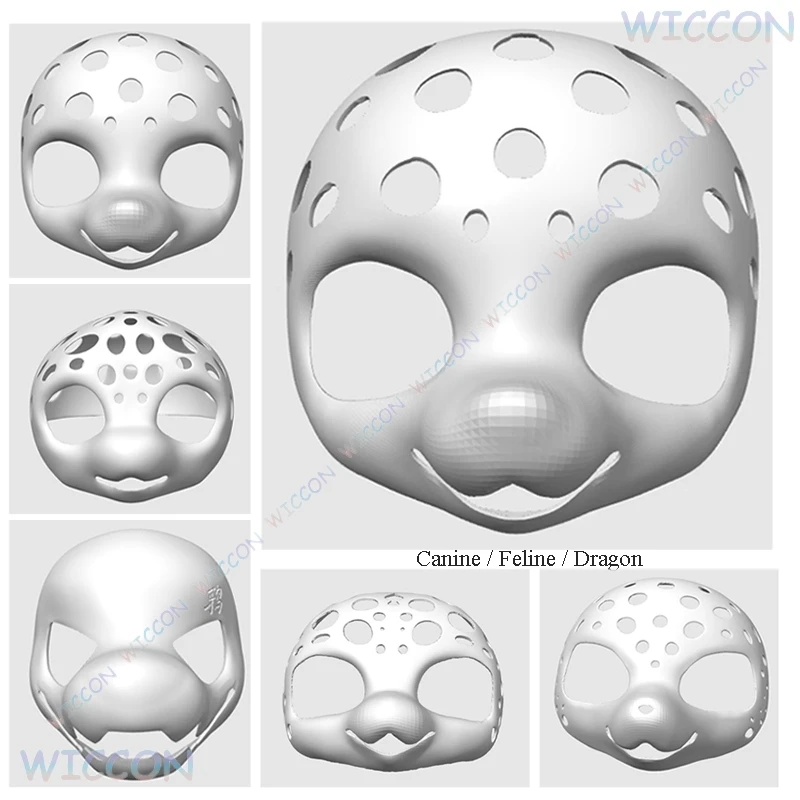 combinaison-d'animaux-tetes-de-crane-longue-museau-pieces-en-fourrure-coquilles-de-crane-imprimees-masque-felin-canin-accessoires-de-bricolage-a-l'arriere-de-la-tete