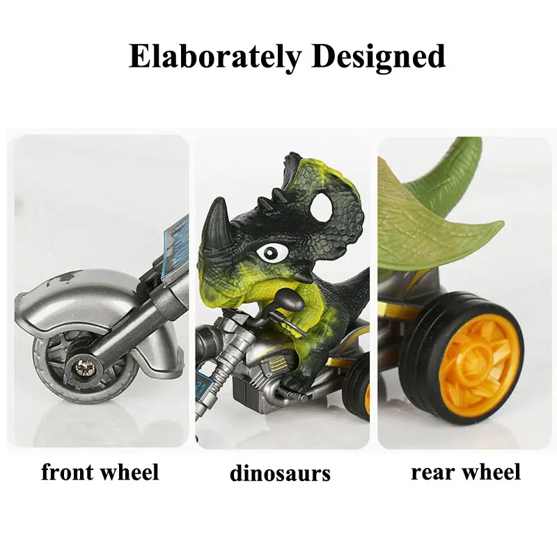 Dinosaur Motorcycle Toys Pull Back Cars Mini Monster Truck Car Toy Set for Kids Toddlers Boys Girls Gifts