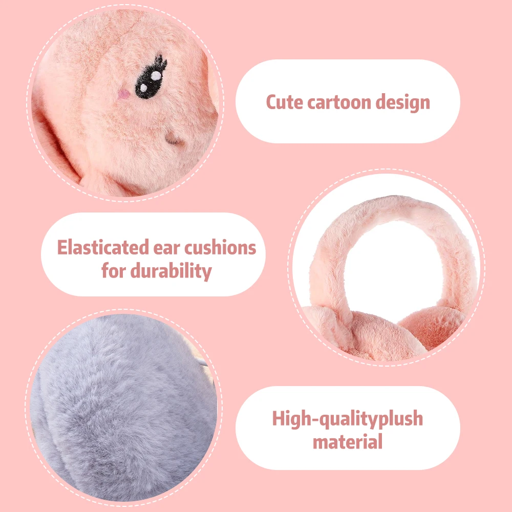 1Pcs New Lady Fluffy Autumn And Winter Earmuffs Cute Warm Move The Air Bag Rabbit Ears Cold Earmuffs, Soft Earmuffs Daily Wear