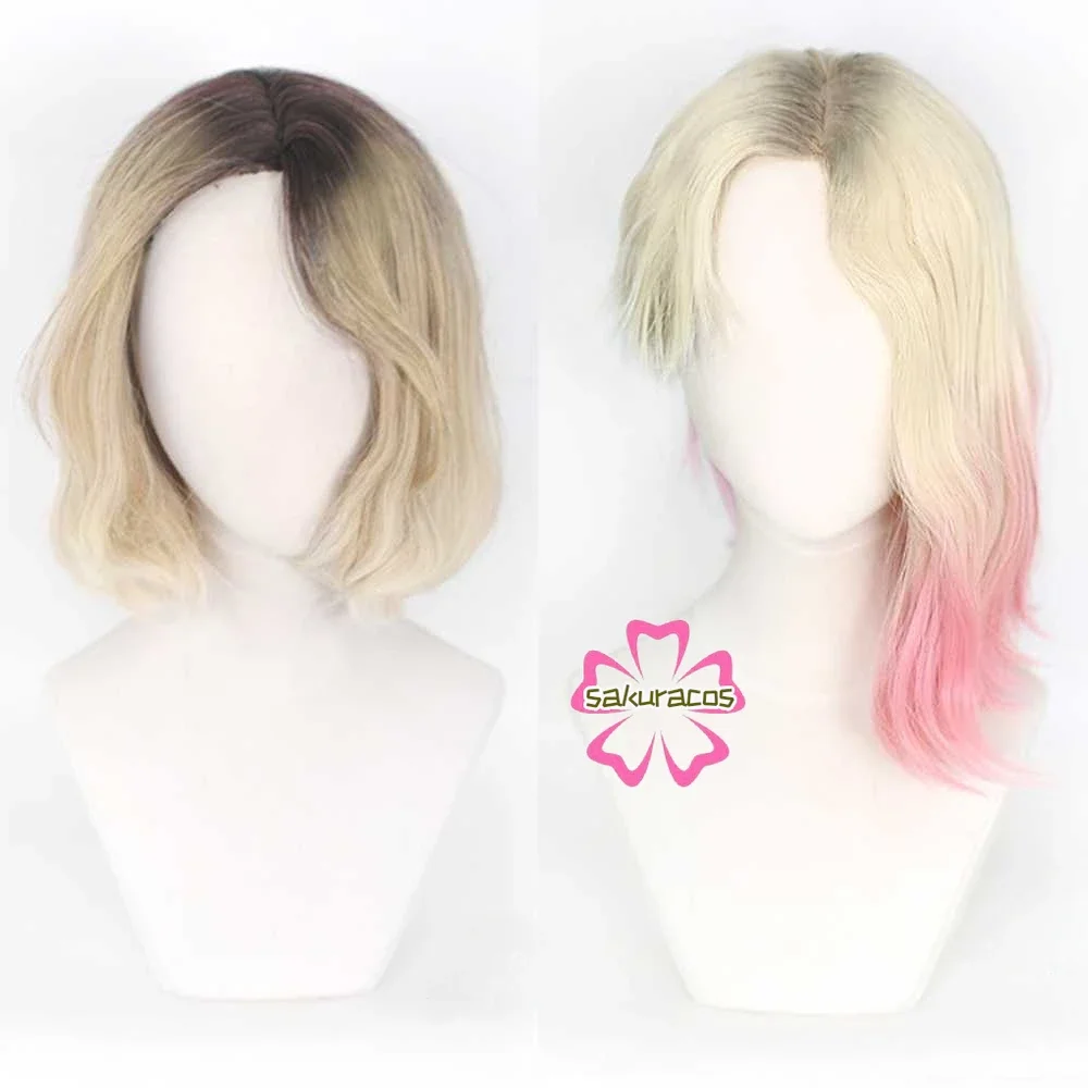 

Gwen Stacy Cosplay Wig Gwendolyn Maxine Wig Black Blond Pink Ombre Heat Resistant Synthetic Hair Halloween Role Play Wigs