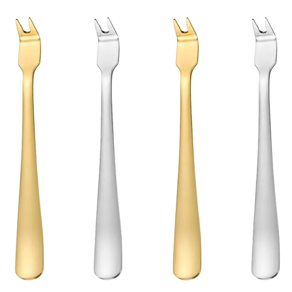 

1Set Stainless Steel Meat Forks Bbq Serving Forks Long Handle Easy Grip Assorted Color Kitchen Supplies