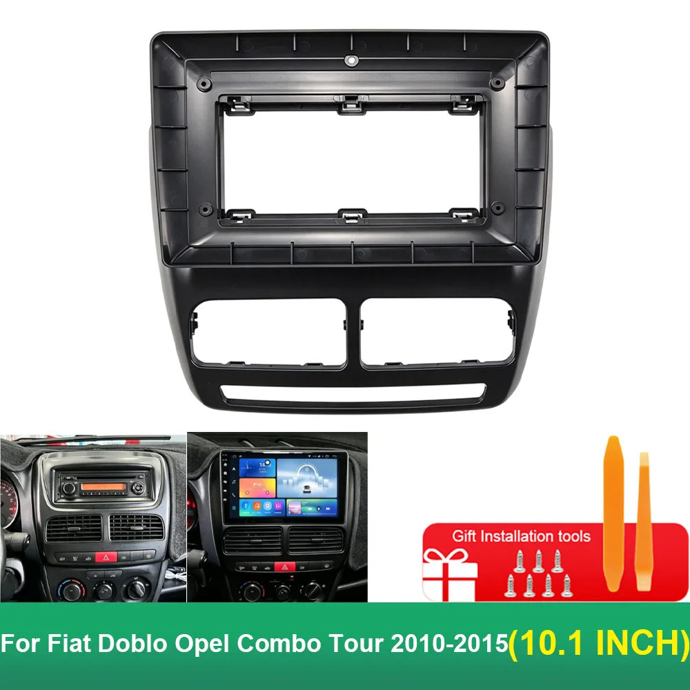 For Fiat Doblo Opel Combo Tour 2010-2015 10 Inch 2Din Android Car Stereo Fascia Frame Dashboard Trim Panel Kit