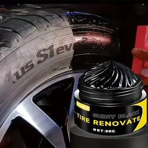 KJM Black Shiny Tire wax - durable, long-lasting protection and repair for all kinds of tires - prevents cracks and whitens