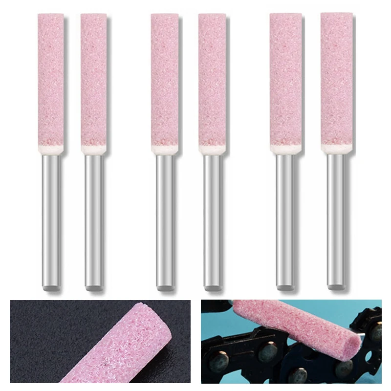 

8 шт., 4,0 мм, 4,8 мм, 5,5 мм, шлифовальная керамическая точилка для бензопилы, каменный напильник, заточка цепной пилы, резьба, шлифовальный инструмент, аксессуар