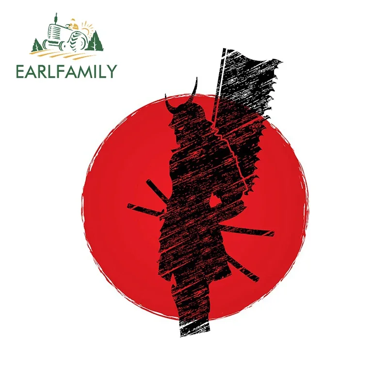 EARLFAMILY Car Stickers Japanese Samurai In The Sunset Graphics Car Decals JDM ATV Motorcycle Vinyl Car Styling