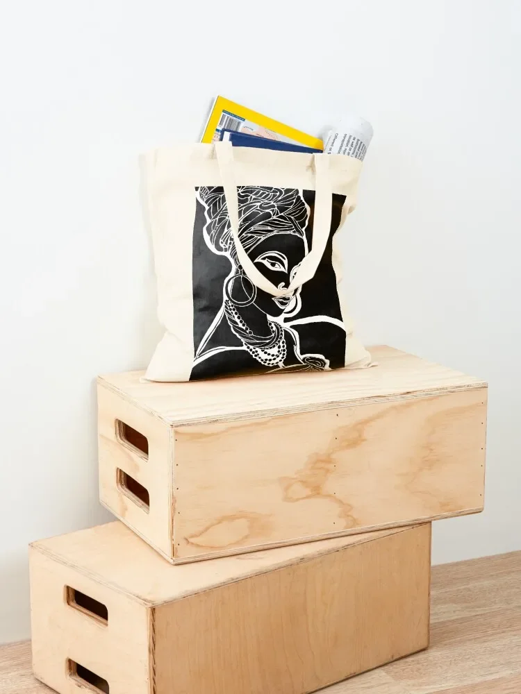 Confidence - African Beauty Inspired Tote Bag reusable shopping bag bags luxury women custom bags canvas tote bags