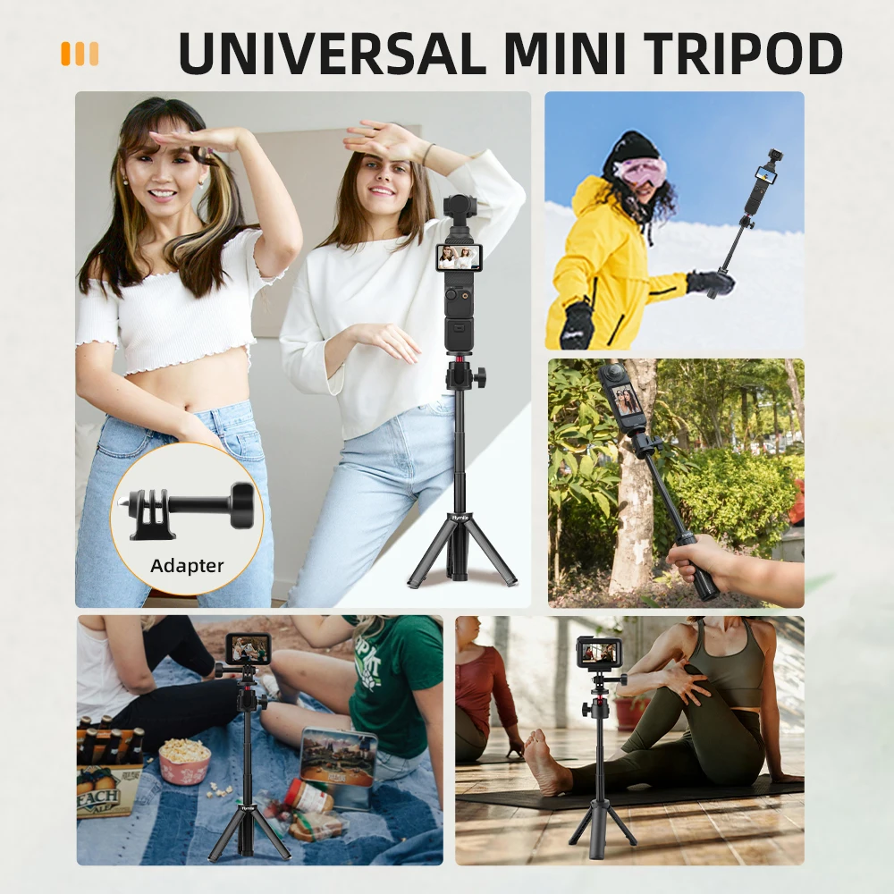 Selfie Stick Tripod for Insta360 X4 X3 Ace Pro 2 DJI Action 5 4 Pro Pocket 3 GoPro Selfie Stick With Tripod Stand Accessories