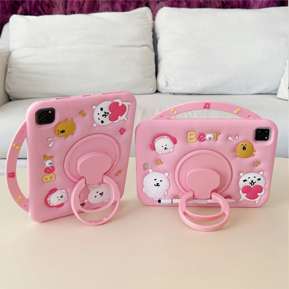Kids Case for iPad 11th 10th Pro 11 2th 1th 10.5 10.2 8th 7th 9.7 6th 5th Air 11 4 3 2 1 Bear Cover for iPad mini 7 6 5 4 3 2 1