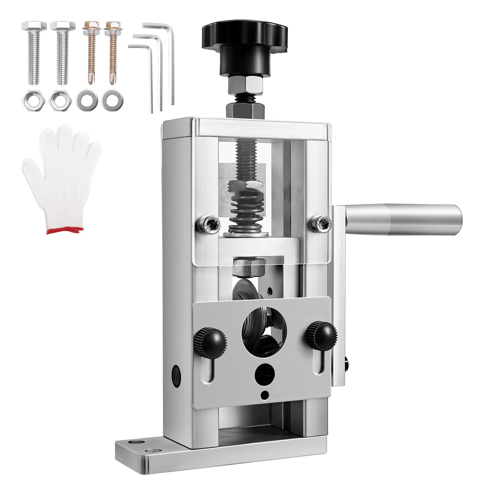 SucceBuy Aluminum Alloy Frame Manual Wire Stripping Machine 0.06-1 in Hand Crank or Drill Powered for Scrap Copper Recycling