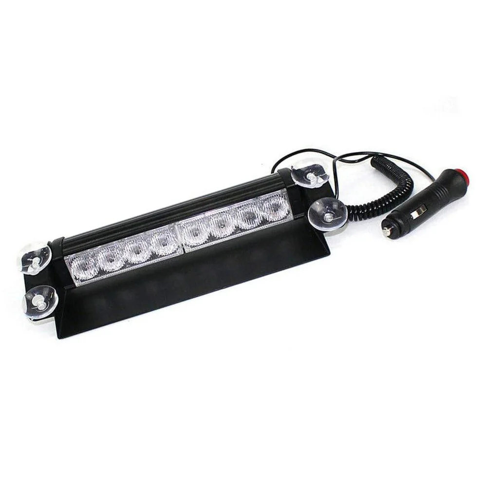 

8 LED Car Emergency Light Aluminum Amber Light Color Suitable For Universal vehicles opeing on 12-24V DC power
