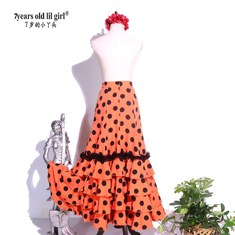 Spanish Flamenco Costume Performor Dress Women Girl Gyspy Ballroom  1estival Performance Dance Wear multiple colors DTT95