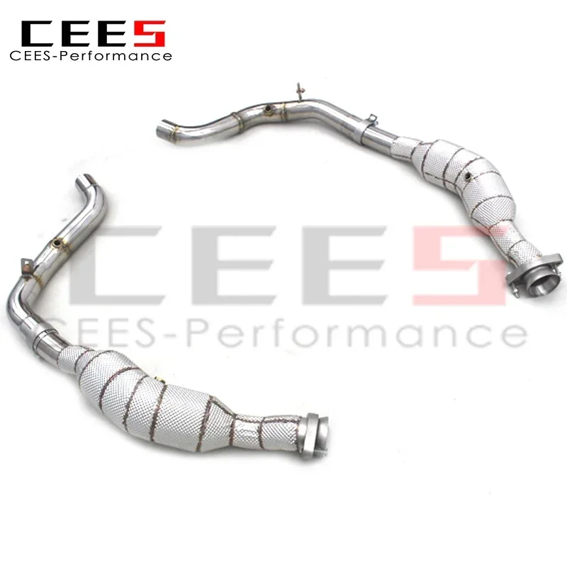 CEES Exhaust Catted Downpipe System Assembly for Land Rover Range Rover 2009-2017 Performance Stainless Steel Car Exhaust Pipe